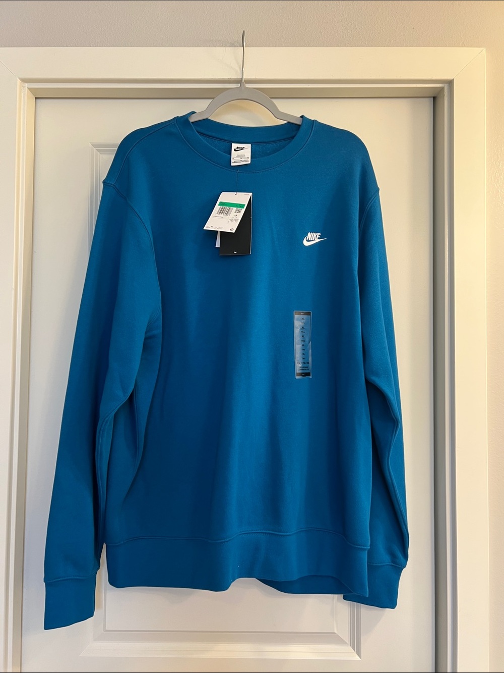 Nike Teal Crewneck Sweatshirt with White Swoosh